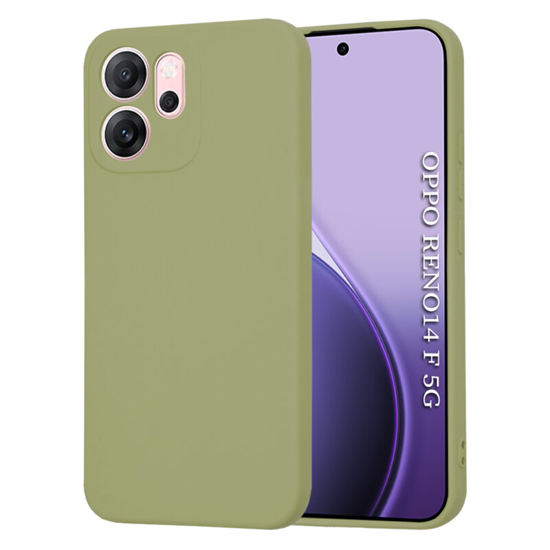 Husa silicon Oppo Reno14 F Techsuit SoftFlex, verde