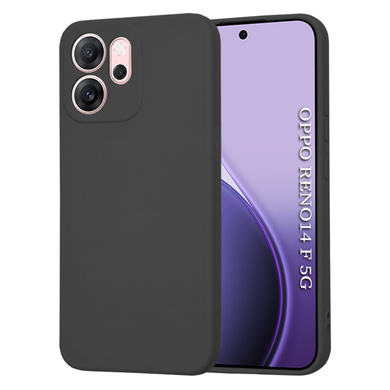 Husa silicon Oppo Reno14 F Techsuit SoftFlex, negru
