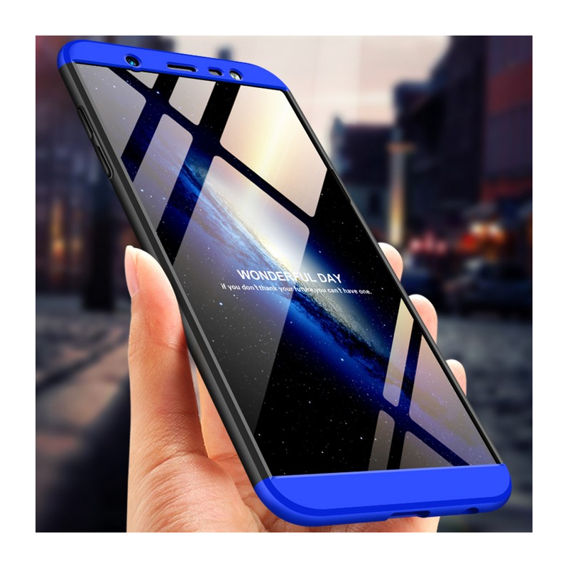 Husa Samsung Galaxy A6 Plus 2018 GKK 360 Full Cover Negru-Albastru