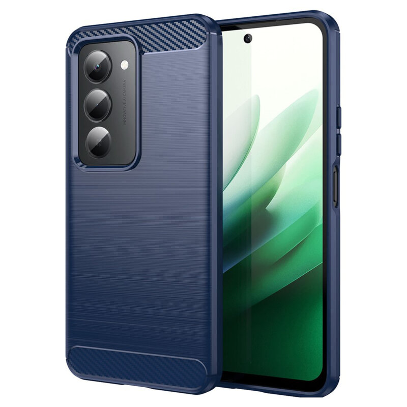 Husa Xiaomi Redmi 15 4G Techsuit Carbon Silicone, albastru