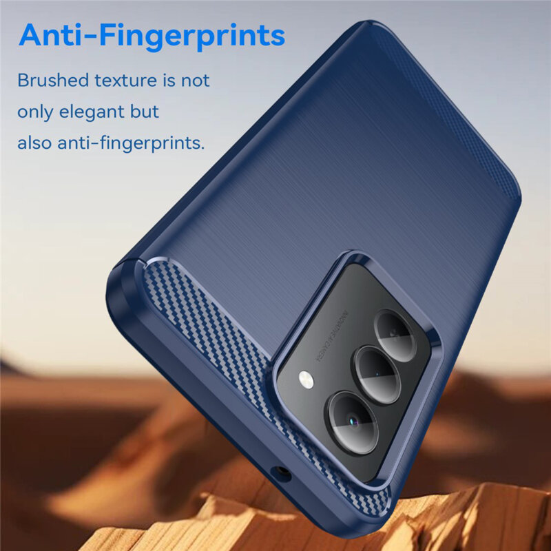 Husa Xiaomi Redmi 15 5G Techsuit Carbon Silicone, albastru