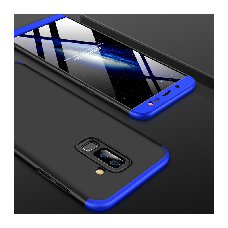 Husa Samsung Galaxy A6 Plus 2018 GKK 360 Full Cover Negru-Albastru