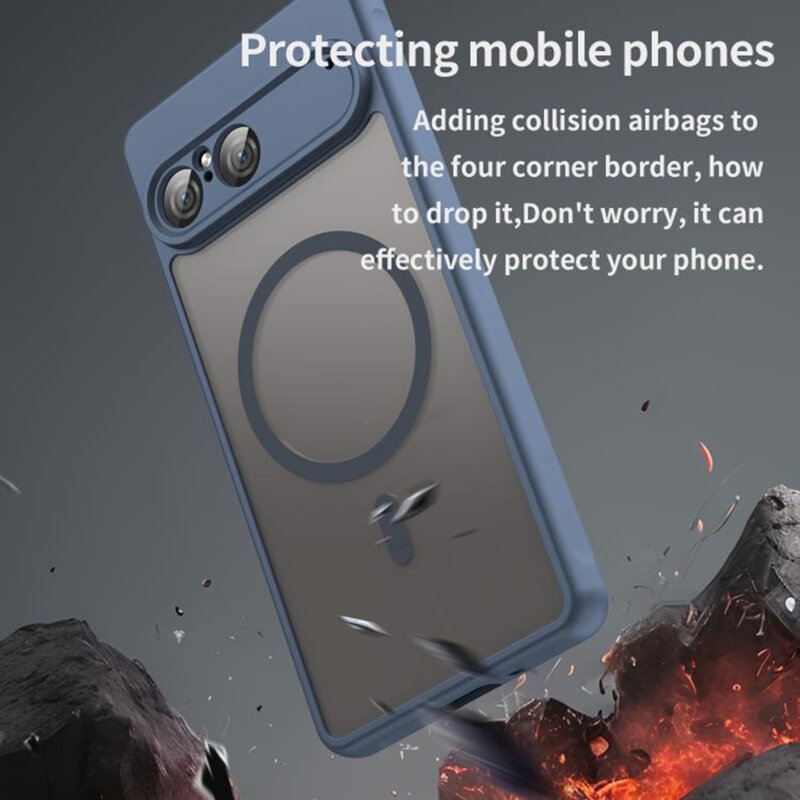 Husa Sony Xperia 10 VII Techsuit HaloFrost II MagSafe, bleumarin