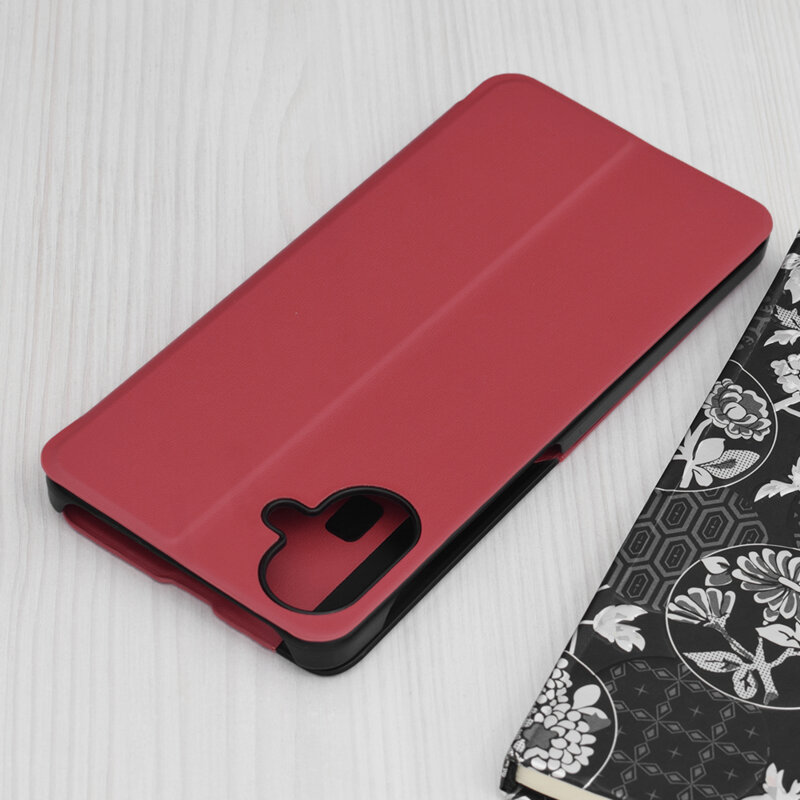 Husa Samsung Galaxy A07 4G Eco Leather View flip tip carte, rosu