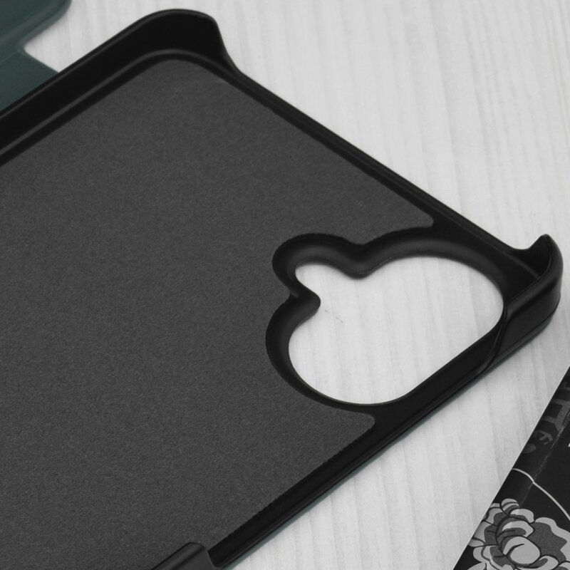 Husa Samsung Galaxy A07 4G Eco Leather View flip tip carte, verde