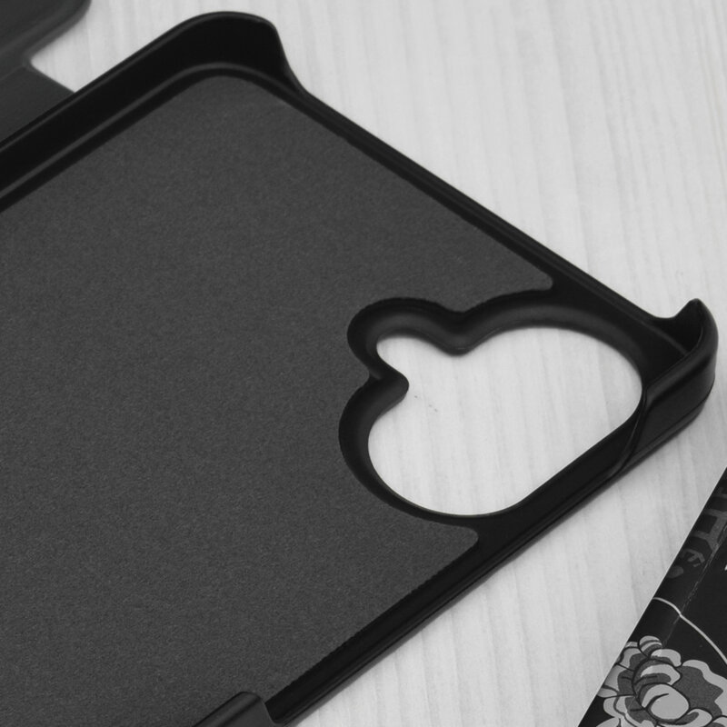 Husa Samsung Galaxy A07 4G Eco Leather View flip tip carte, negru