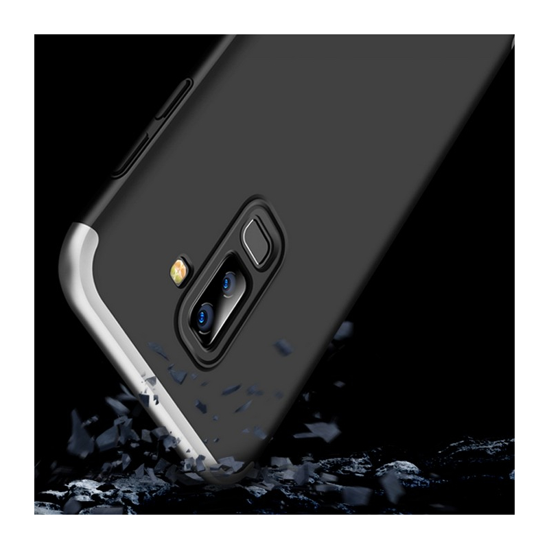 Husa Samsung Galaxy A6 Plus 2018 GKK 360 Full Cover Negru-Argintiu
