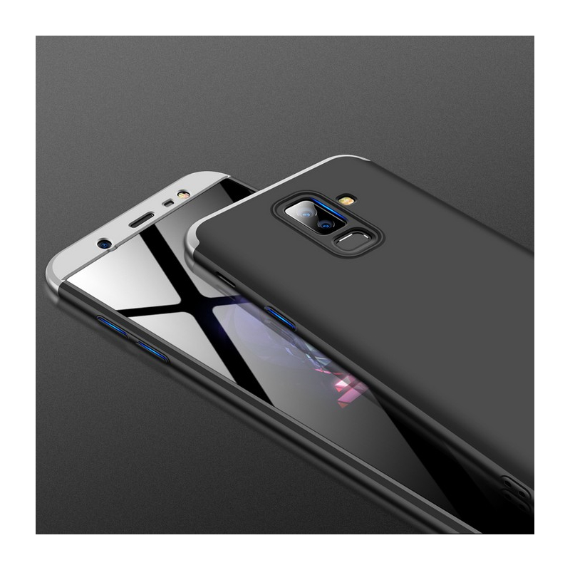 Husa Samsung Galaxy A6 Plus 2018 GKK 360 Full Cover Negru-Argintiu