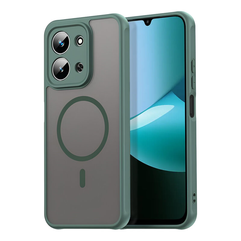 Husa Xiaomi Redmi 15C 4G Techsuit HaloFrost II MagSafe, verde