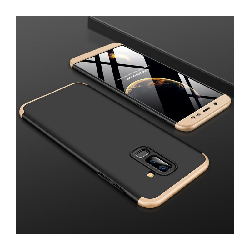 Husa Samsung Galaxy J8 2018 GKK 360 Full Cover Negru-Auriu