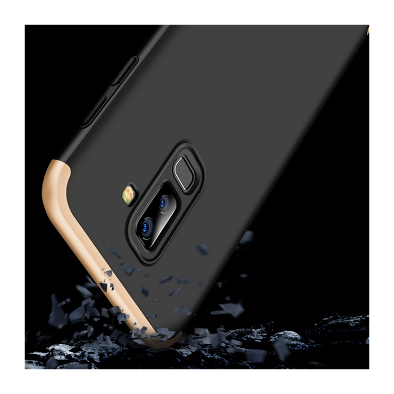Husa Samsung Galaxy A6 Plus 2018 GKK 360 Full Cover Negru-Auriu
