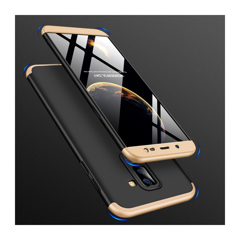 Husa Samsung Galaxy A6 Plus 2018 GKK 360 Full Cover Negru-Auriu