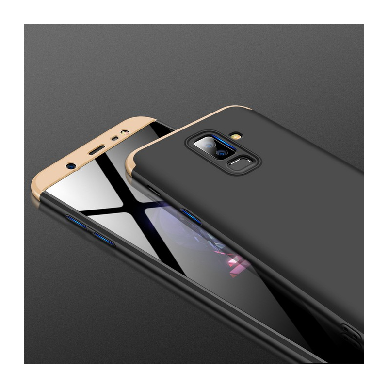 Husa Samsung Galaxy A6 Plus 2018 GKK 360 Full Cover Negru-Auriu