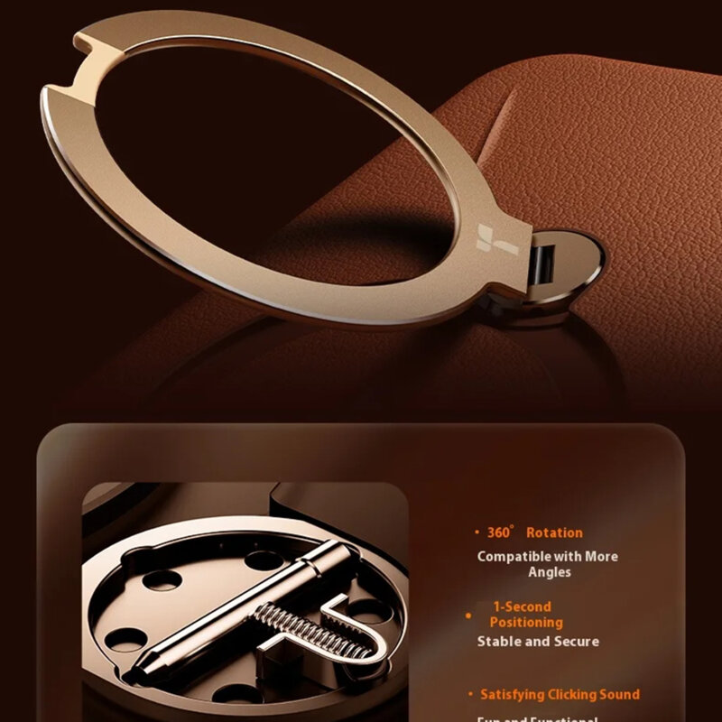 Husa iPhone 17 Pro Torras QPRO Leather Series, portocaliu