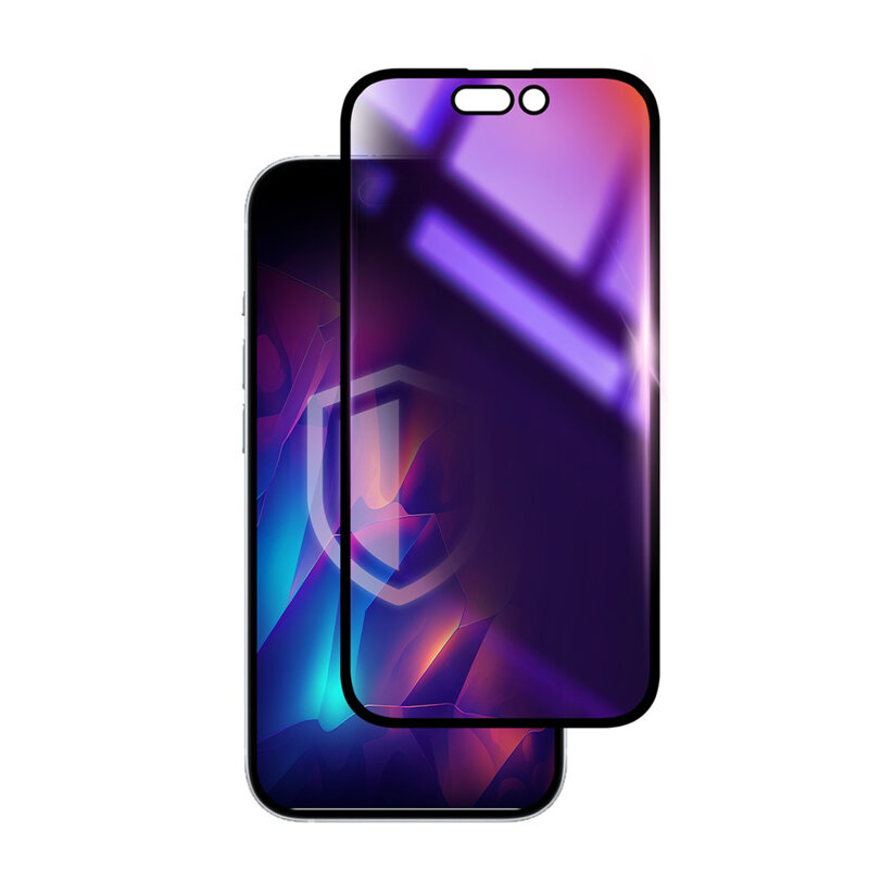 Folie sticla iPhone 16 Pro 3mk Rainbow Privacy, negru