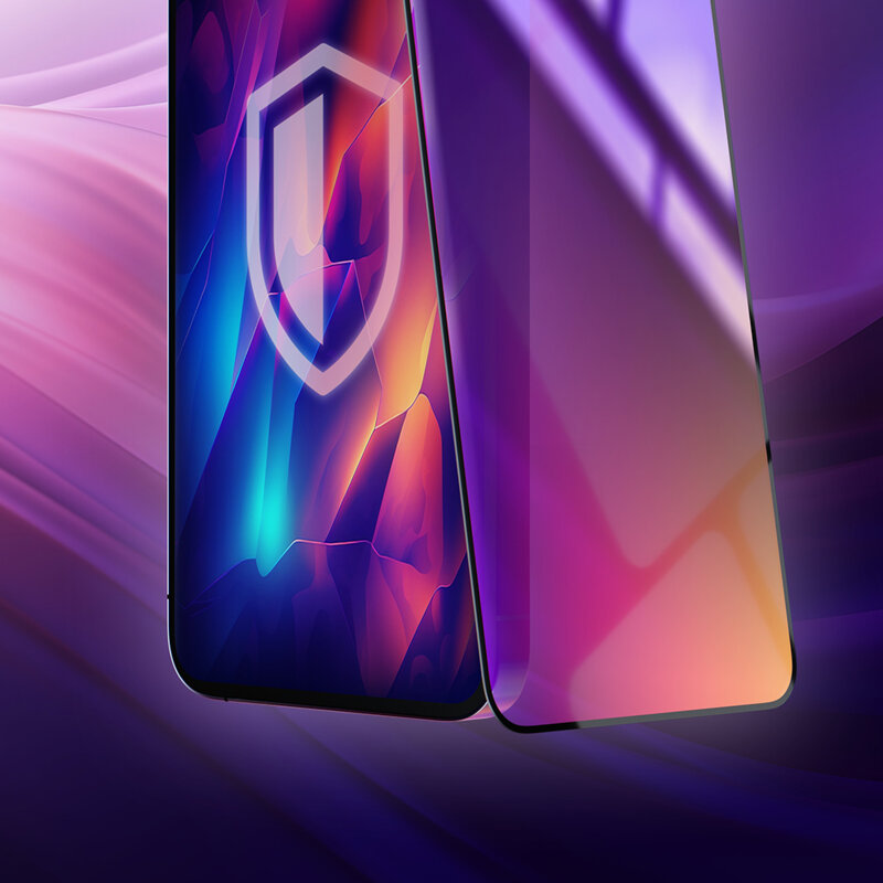 Folie sticla iPhone 16 Pro 3mk Rainbow Privacy, negru