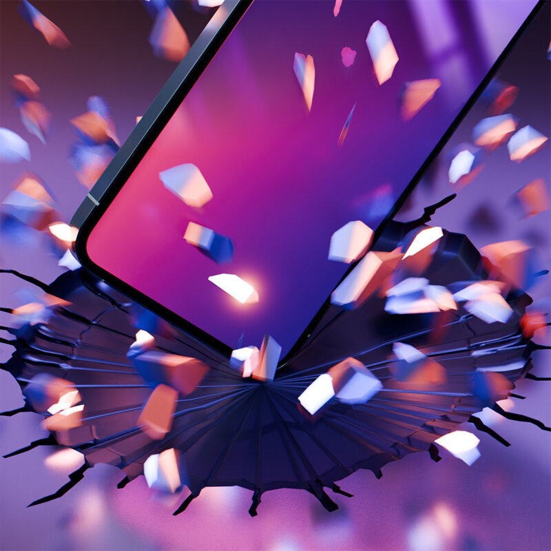 Folie sticla iPhone 16 Pro 3mk Rainbow Privacy, negru