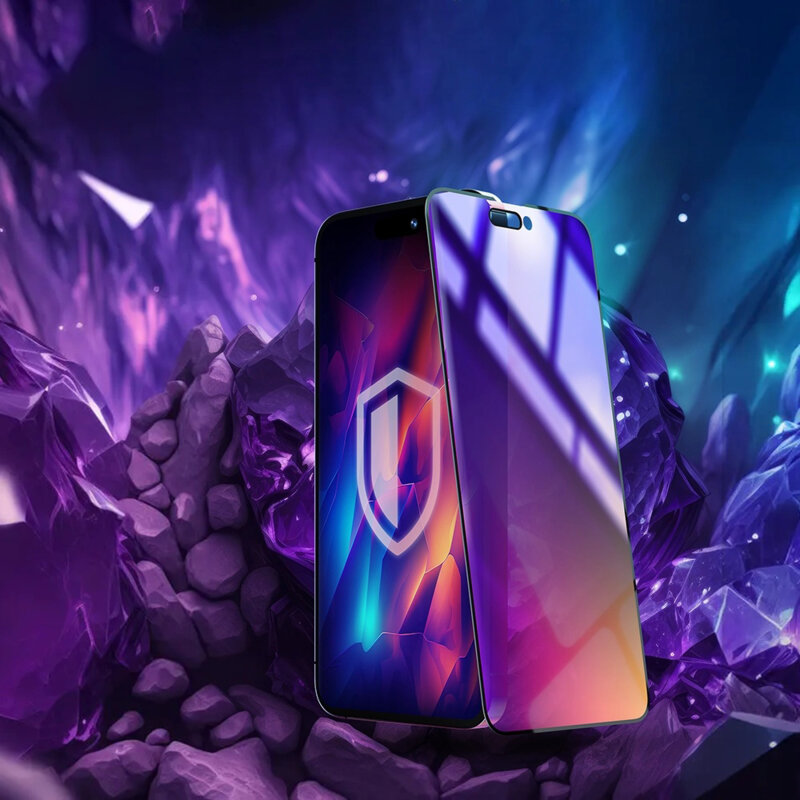 Folie sticla iPhone 16 Pro 3mk Rainbow Privacy, negru