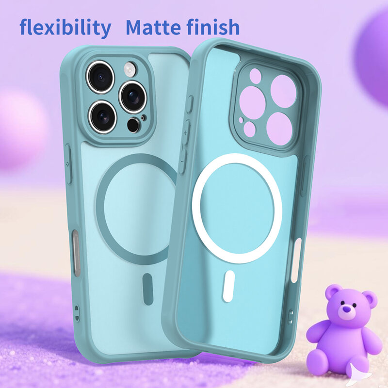 Husa iPhone 16 Pro Techsuit HaloFrost II MagSafe, verde menta