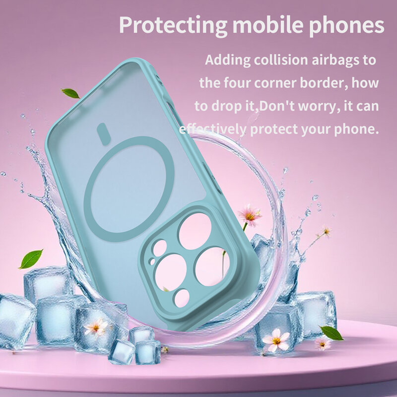 Husa iPhone 16 Pro Techsuit HaloFrost II MagSafe, verde menta