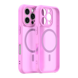 Husa iPhone 16 Pro Techsuit HaloFrost II MagSafe, roz