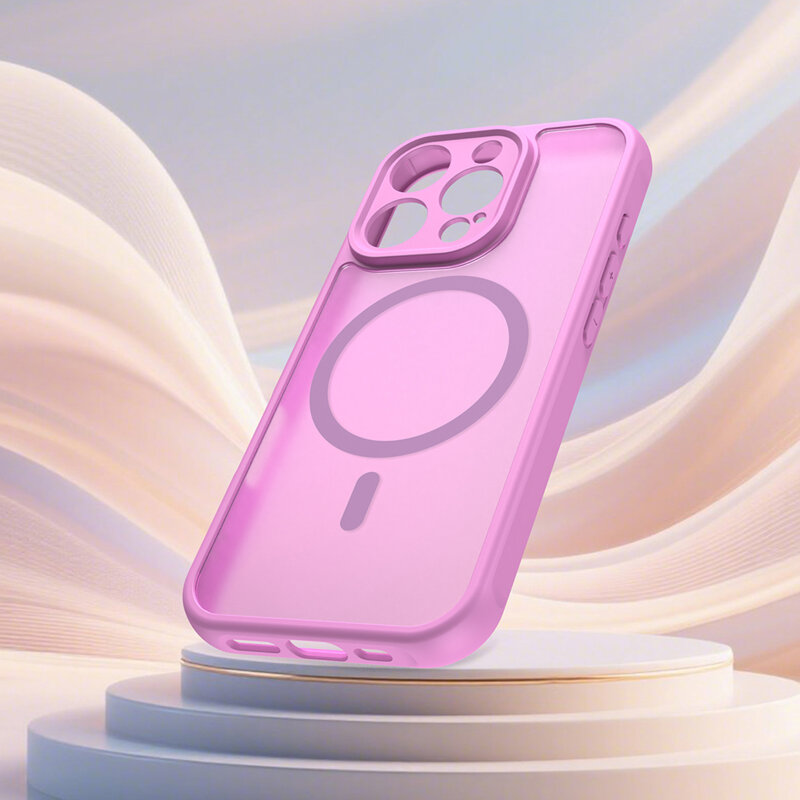 Husa iPhone 16 Pro Techsuit HaloFrost II MagSafe, roz