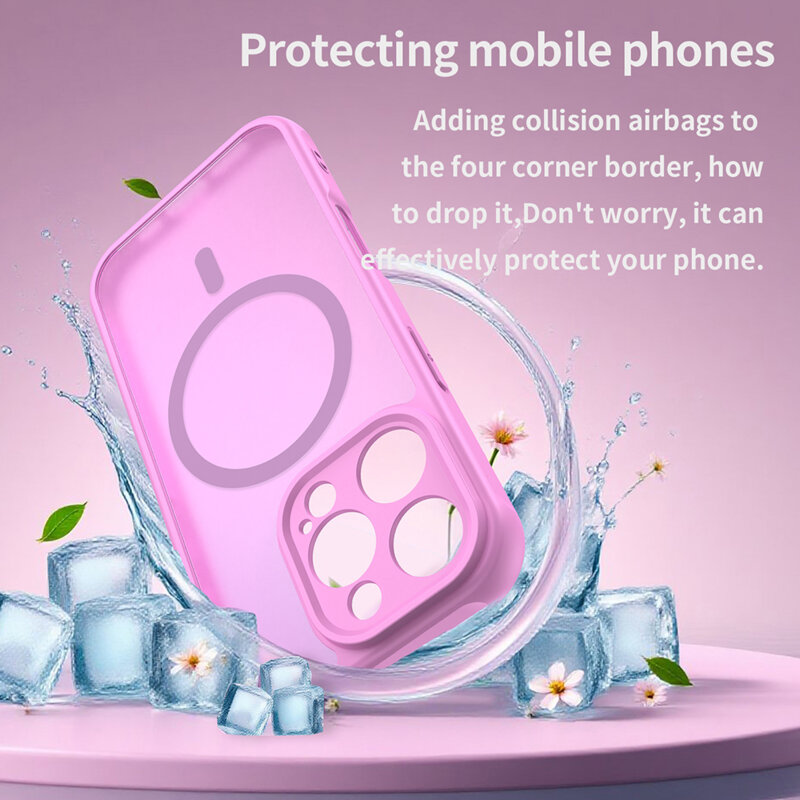 Husa iPhone 16 Pro Techsuit HaloFrost II MagSafe, roz