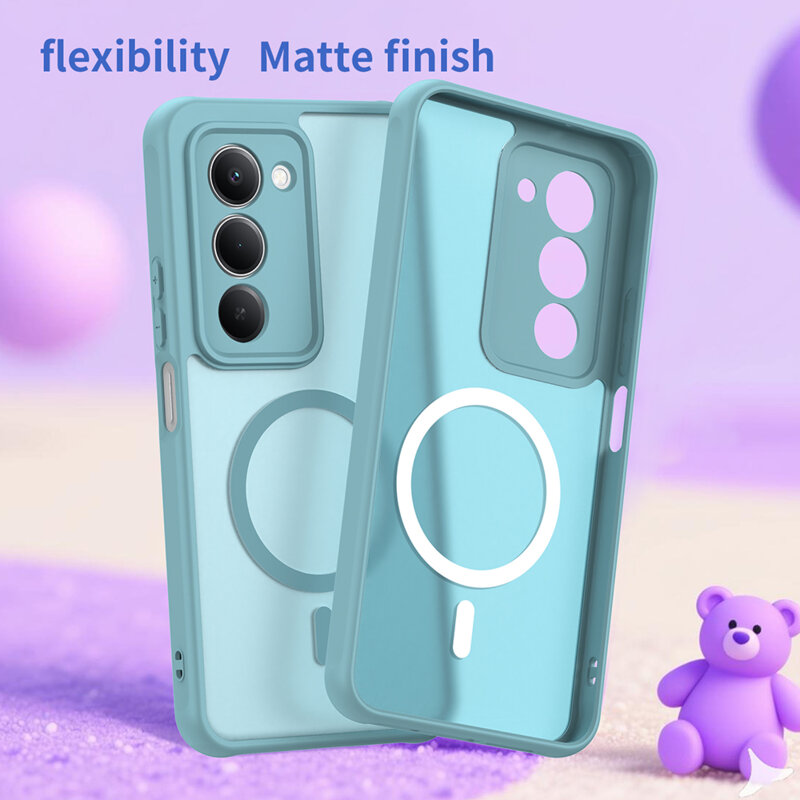 Husa Xiaomi Redmi 15 4G Techsuit HaloFrost II MagSafe, verde menta