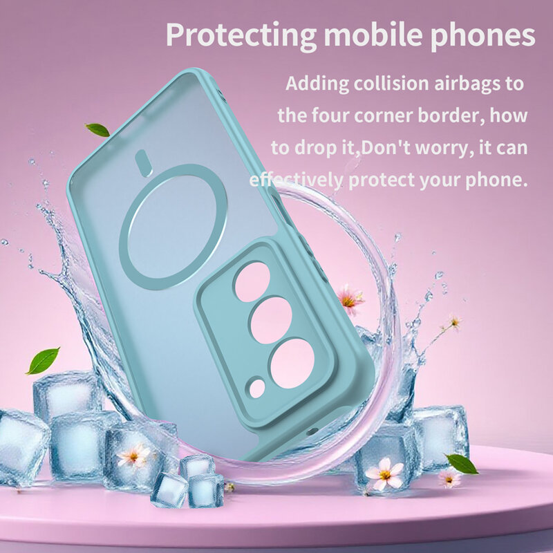 Husa Xiaomi Redmi 15 4G Techsuit HaloFrost II MagSafe, verde menta