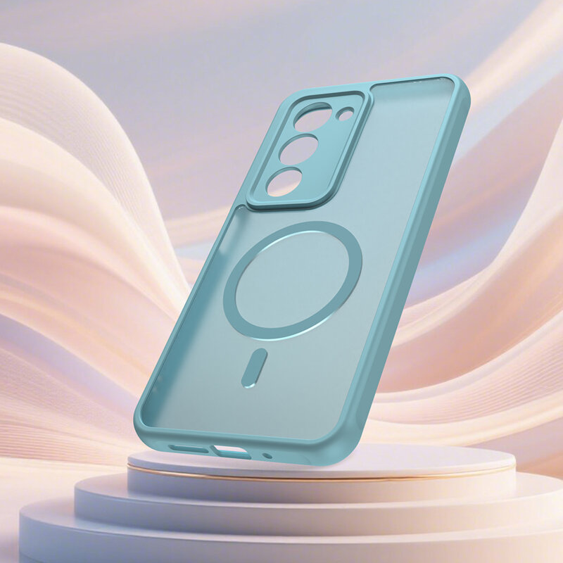 Husa Xiaomi Redmi 15 4G Techsuit HaloFrost II MagSafe, verde menta