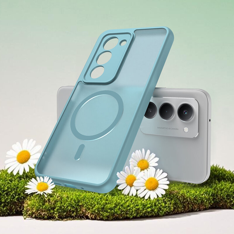 Husa Xiaomi Redmi 15 4G Techsuit HaloFrost II MagSafe, verde menta