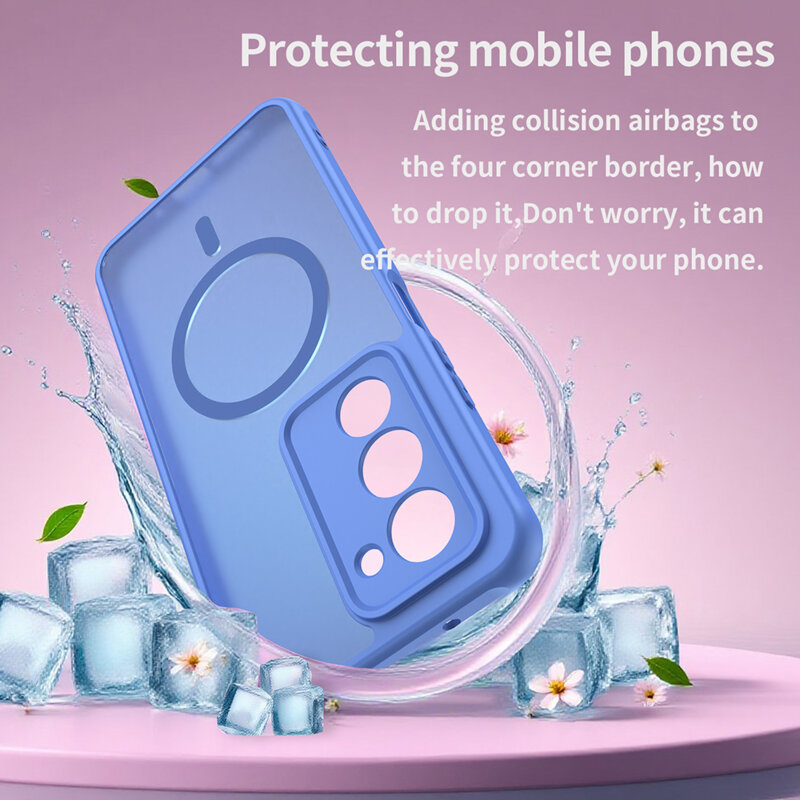 Husa Xiaomi Redmi 15 4G Techsuit HaloFrost II MagSafe, albastru