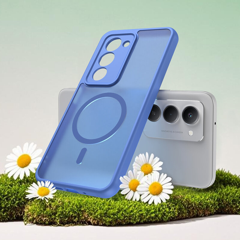 Husa Xiaomi Redmi 15 4G Techsuit HaloFrost II MagSafe, albastru