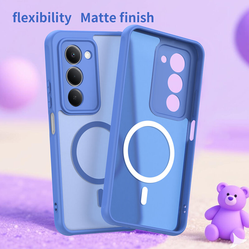 Husa Xiaomi Redmi 15 5G Techsuit HaloFrost II MagSafe, albastru