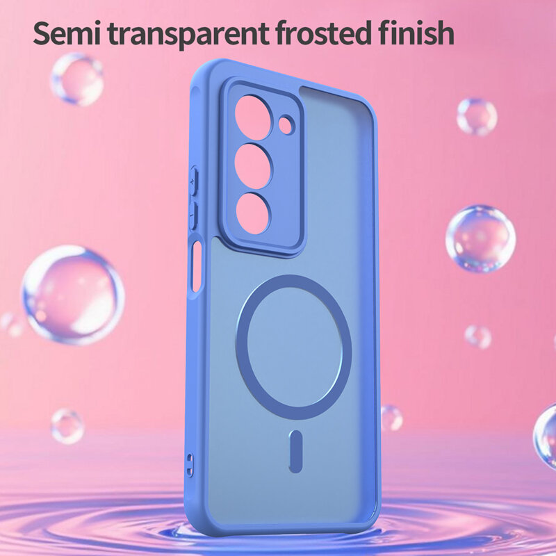 Husa Xiaomi Redmi 15 5G Techsuit HaloFrost II MagSafe, albastru