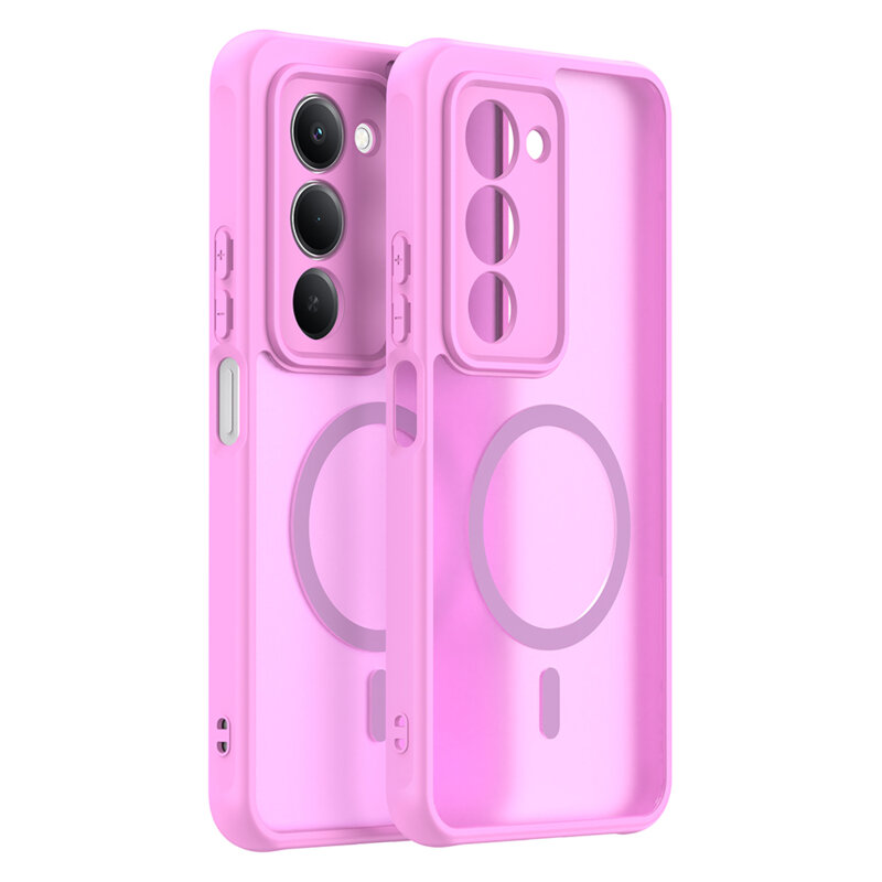 Husa Xiaomi Redmi 15 4G Techsuit HaloFrost II MagSafe, roz