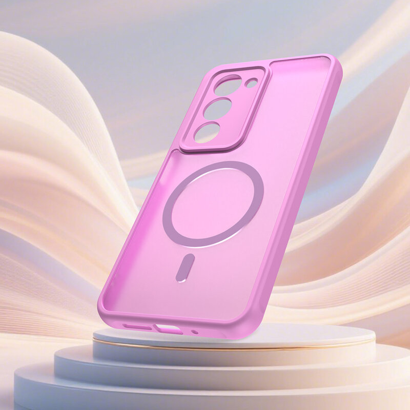 Husa Xiaomi Redmi 15 4G Techsuit HaloFrost II MagSafe, roz