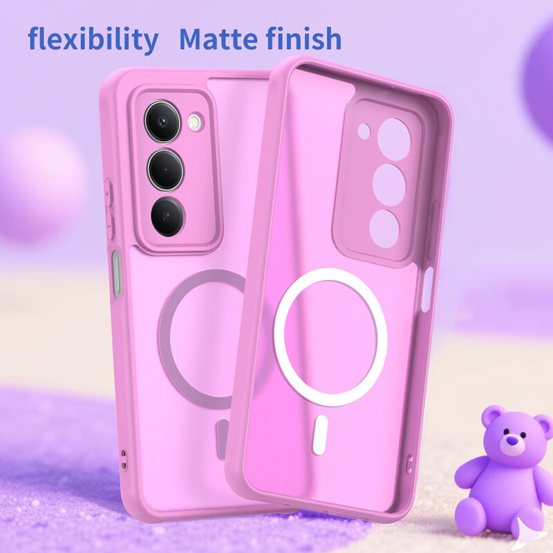 Husa Xiaomi Redmi 15 5G Techsuit HaloFrost II MagSafe, roz