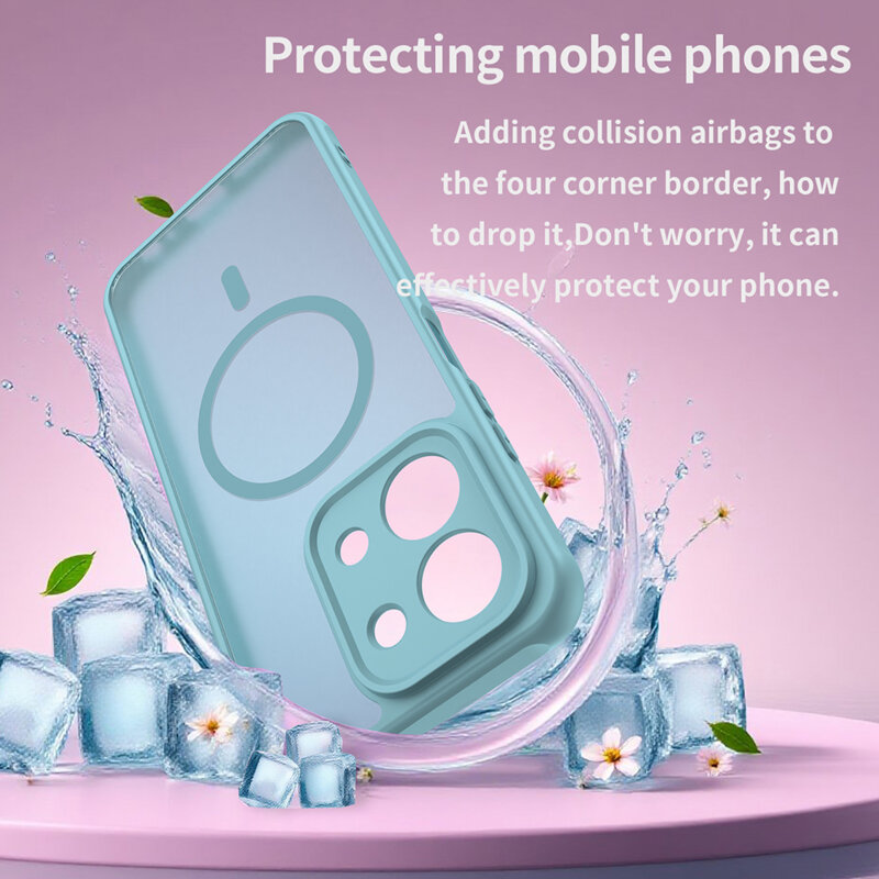 Husa Xiaomi Redmi 15C 4G Techsuit HaloFrost II MagSafe, verde menta