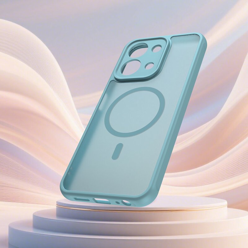 Husa Xiaomi Redmi 15C 4G Techsuit HaloFrost II MagSafe, verde menta