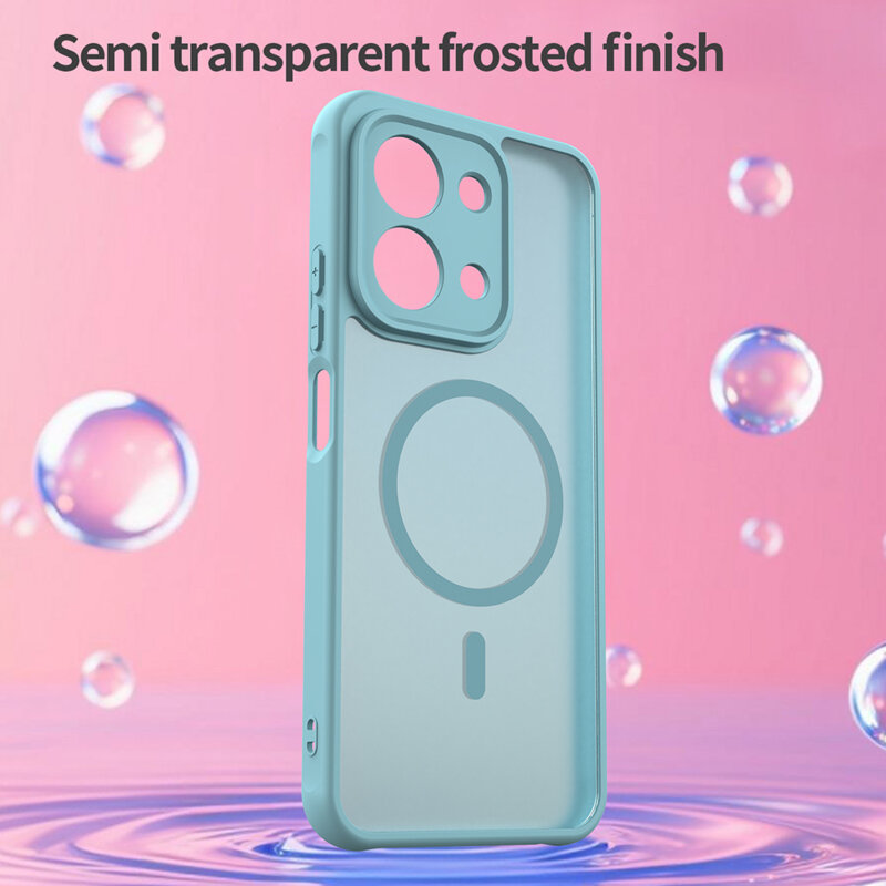 Husa Xiaomi Redmi 15C 5G Techsuit HaloFrost II MagSafe, verde menta