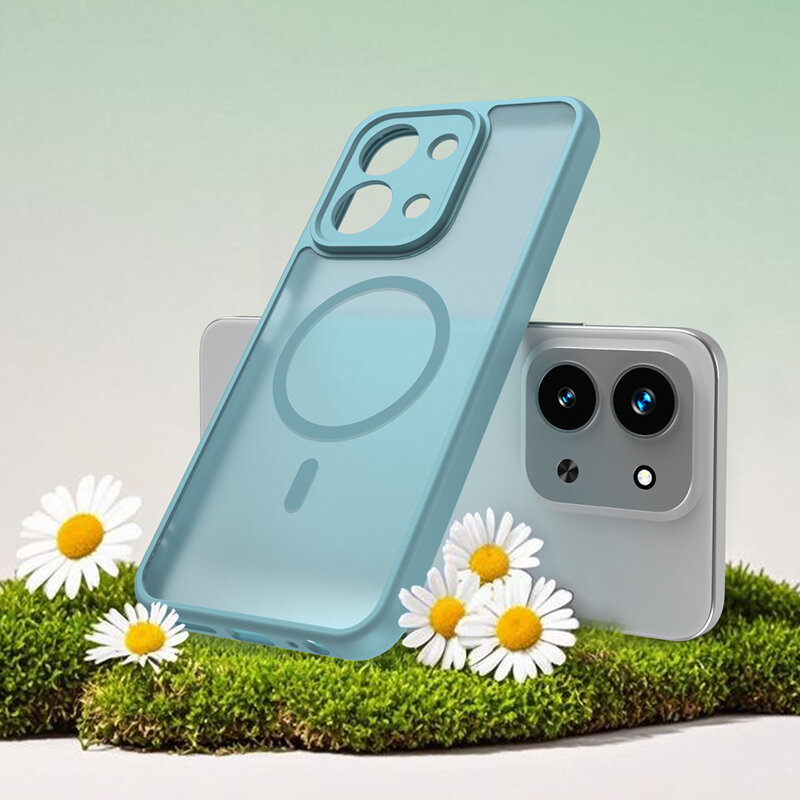 Husa Xiaomi Redmi 15C 5G Techsuit HaloFrost II MagSafe, verde menta