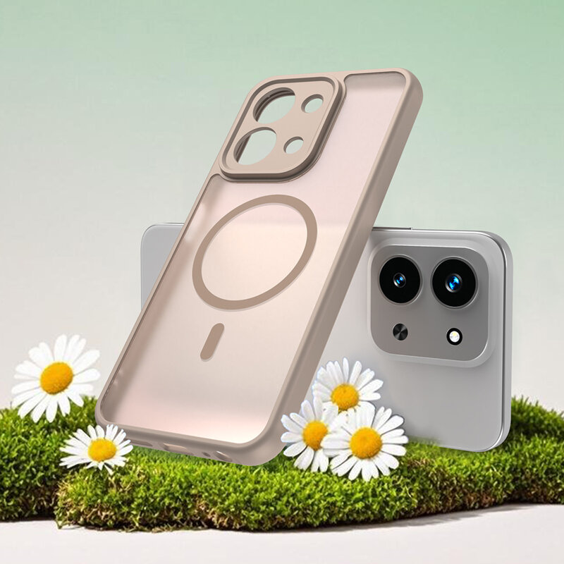 Husa Xiaomi Redmi 15C 4G Techsuit HaloFrost II MagSafe, auriu