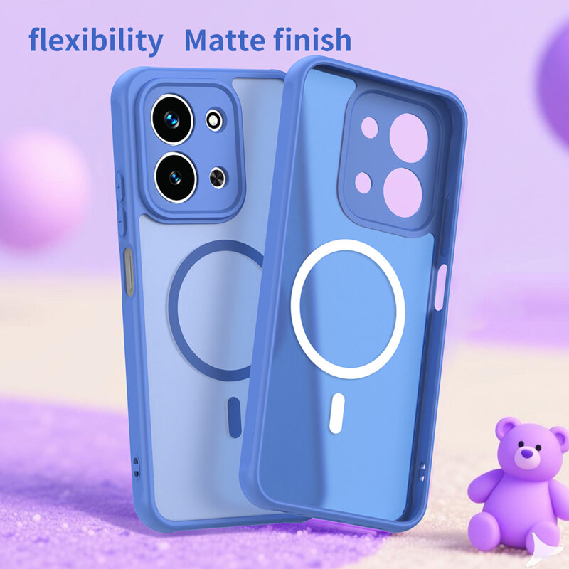 Husa Xiaomi Redmi 15C 4G Techsuit HaloFrost II MagSafe, albastru
