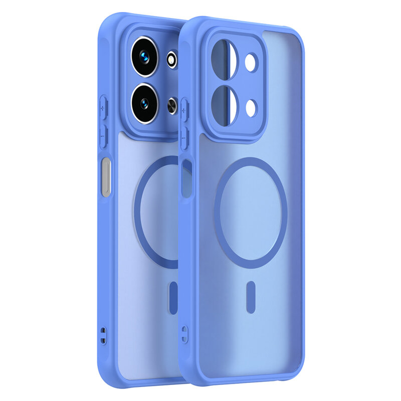 Husa Xiaomi Redmi 15C 5G Techsuit HaloFrost II MagSafe, albastru