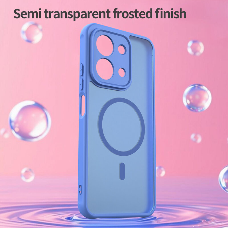 Husa Xiaomi Redmi 15C 5G Techsuit HaloFrost II MagSafe, albastru