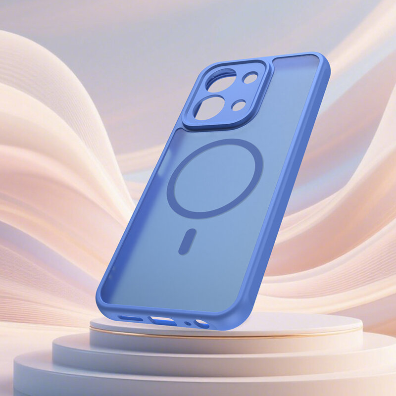 Husa Xiaomi Redmi 15C 5G Techsuit HaloFrost II MagSafe, albastru