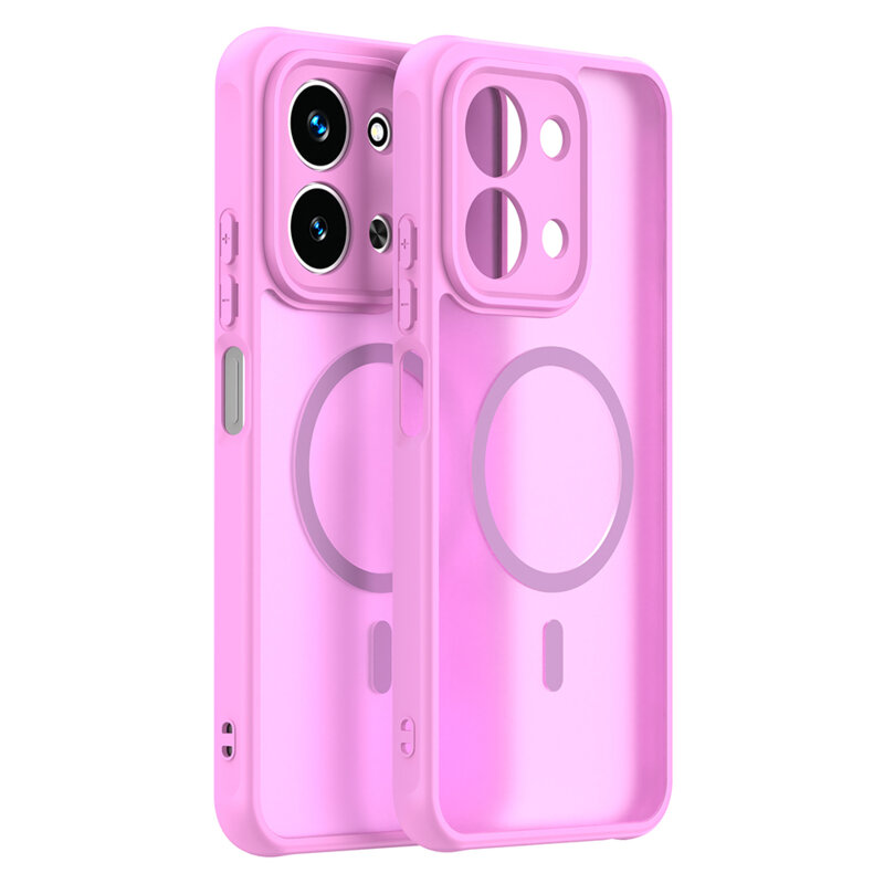 Husa Xiaomi Redmi 15C 4G Techsuit HaloFrost II MagSafe, roz