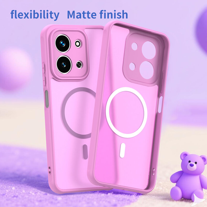 Husa Xiaomi Redmi 15C 4G Techsuit HaloFrost II MagSafe, roz