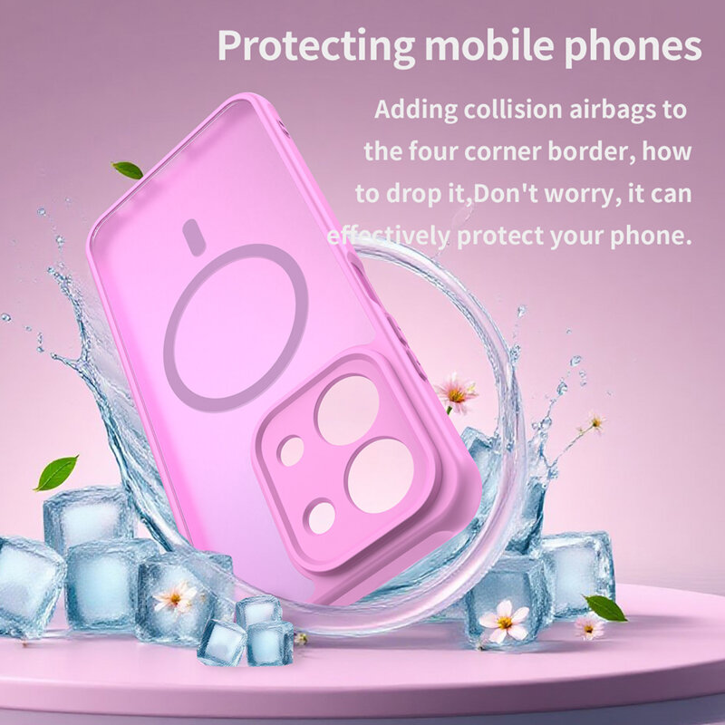 Husa Xiaomi Redmi 15C 4G Techsuit HaloFrost II MagSafe, roz